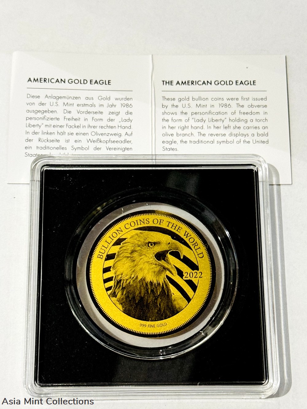 2022 - Münze | Coin Bald Eagle Feingold 999/1000 | Fine Gold 999/1000 2 coins ingots bullion 2022 munze coin bald eagle feingold 999 1000 fine gold 999 1000