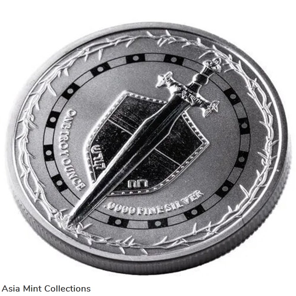 coins ingots bullion coin 2023 sword of truth 1oz silver 9999 niue 2 st bu truth series