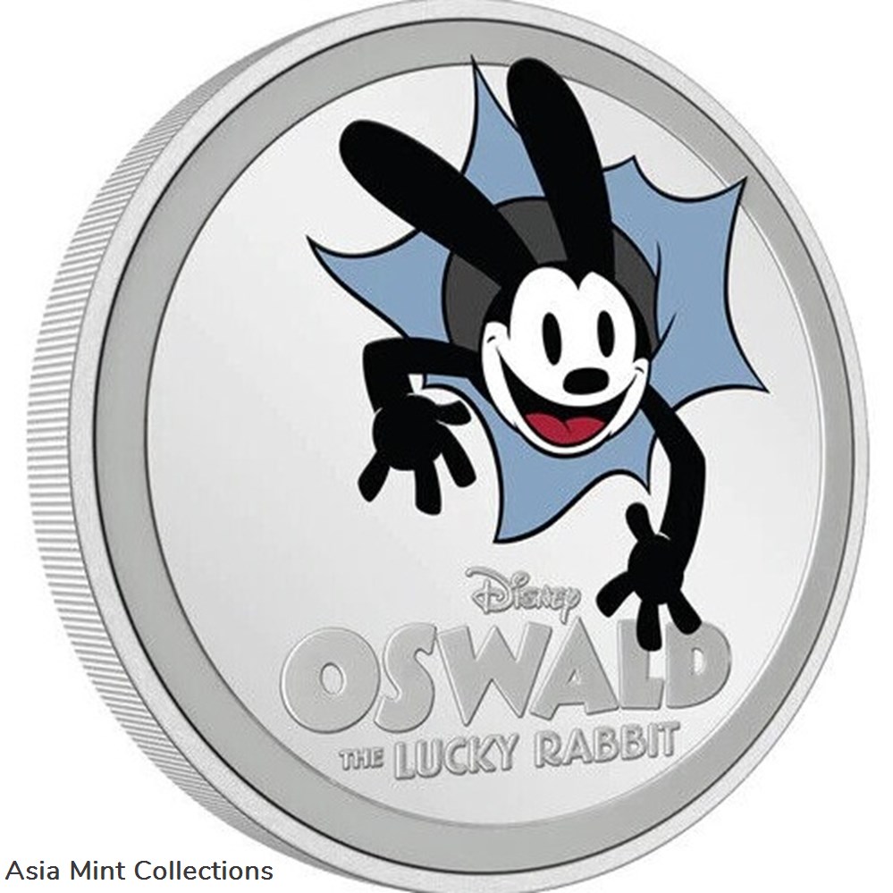 2023 Disney 100 Years of Wonder – Oswald the Lucky Rabbit 1oz Silver Coin coins ingots bullion 2023 disney 100 years of wonder oswald the lucky rabbit 1oz silver coin