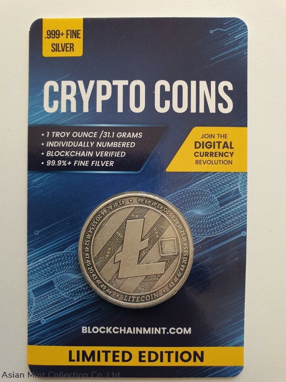 coins ingots 2020 litecoin antiqued 1oz 999 silver bullion coin with card error
