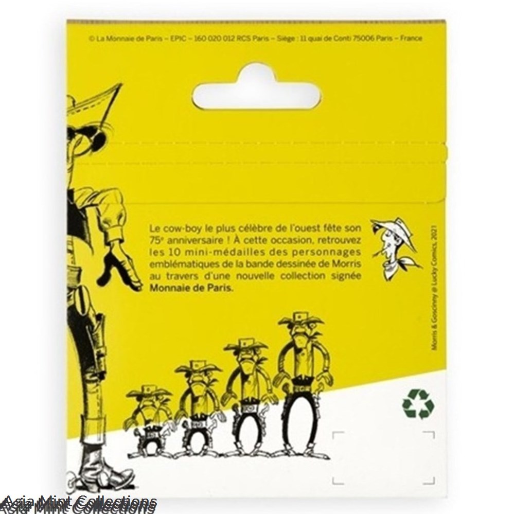 2021 - Monnaie De Paris Memory token Lucky Luke - Joe Dalton 4 coins ingots bullion copper coin 2021 monnaie de paris memory token lucky luke joe dalton