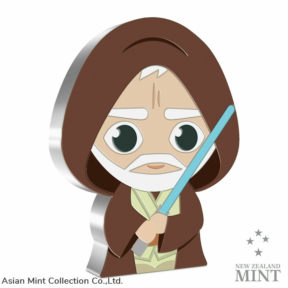 2021 - Niue Star Wars Obi-Wan Kenobi Chibi 1oz Silver Proof Coin coins ingots bullion ingot 2021 niue star wars obi wan kenobi chibi 1oz silver proof coin