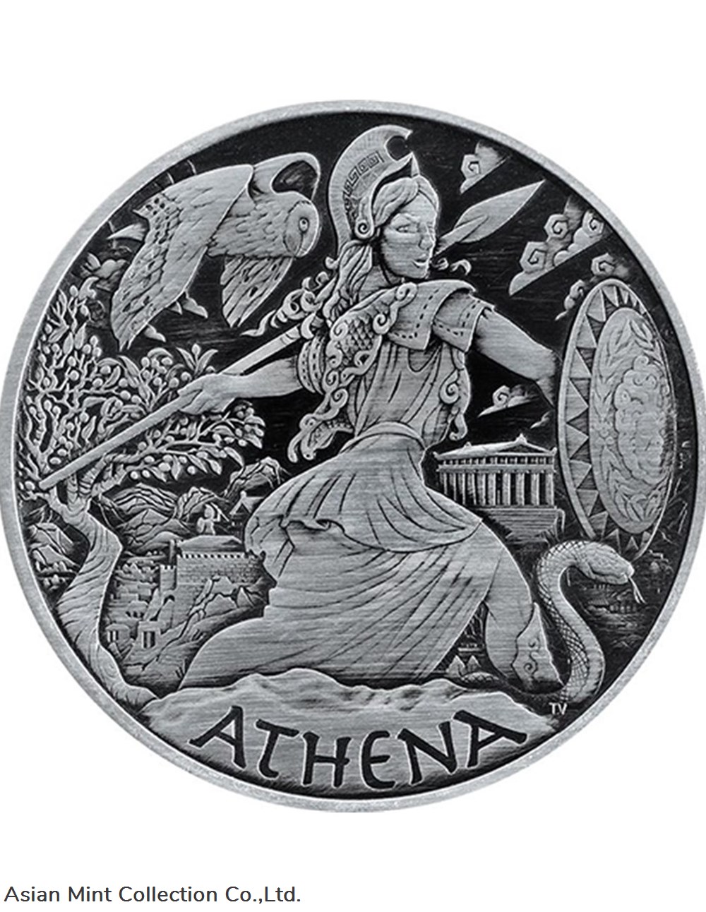 2022 - ATHENA Goddesses of Olympus 1 Oz Antique Silver Coin 1$ coins ingots bullion 2022 athena goddesses of olympus 1 oz antique silver coin 1