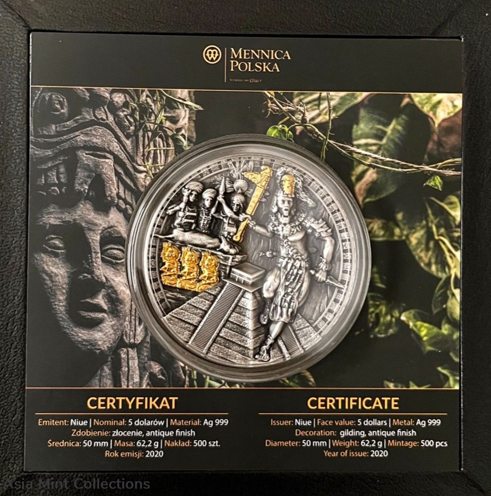 coins ingots bullion 2020 holcan mayan warrior 2 oz antique finish silver coin 5 niue