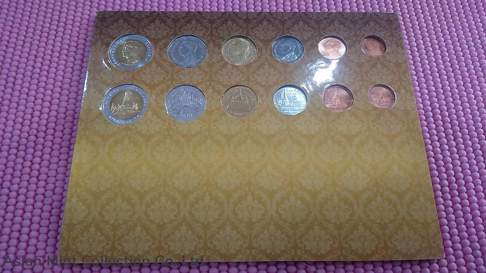 Circulation Coin Panel complete set (2 sets showing the face and back of coins) Thailand, unused 3 circulation coin panel complete set 2 sets showing the face and back of coins thailand unused