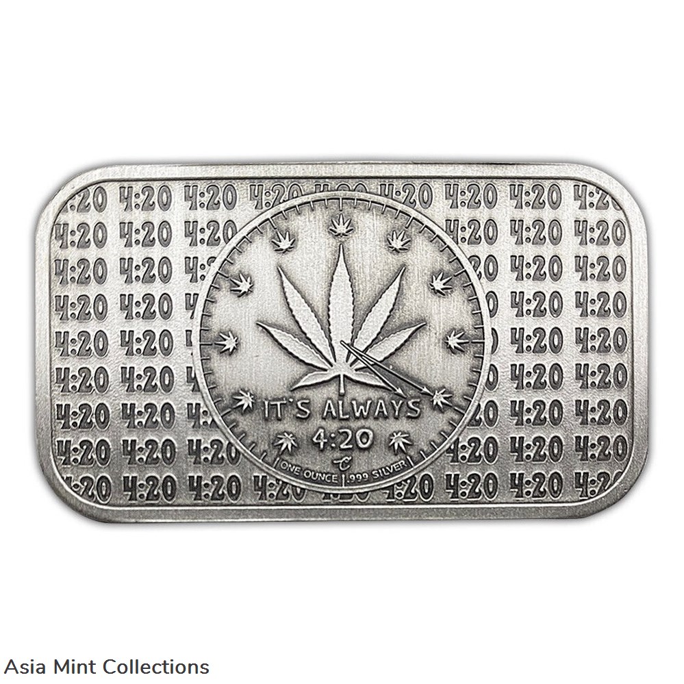 2023 - Buddha OG Antiqued 1 oz .999 Fine Silver Art Bar High Life Castronomics 3 coins ingots bullion coin 2023 buddha og antiqued 1 oz 999 fine silver art bar high life castronomics