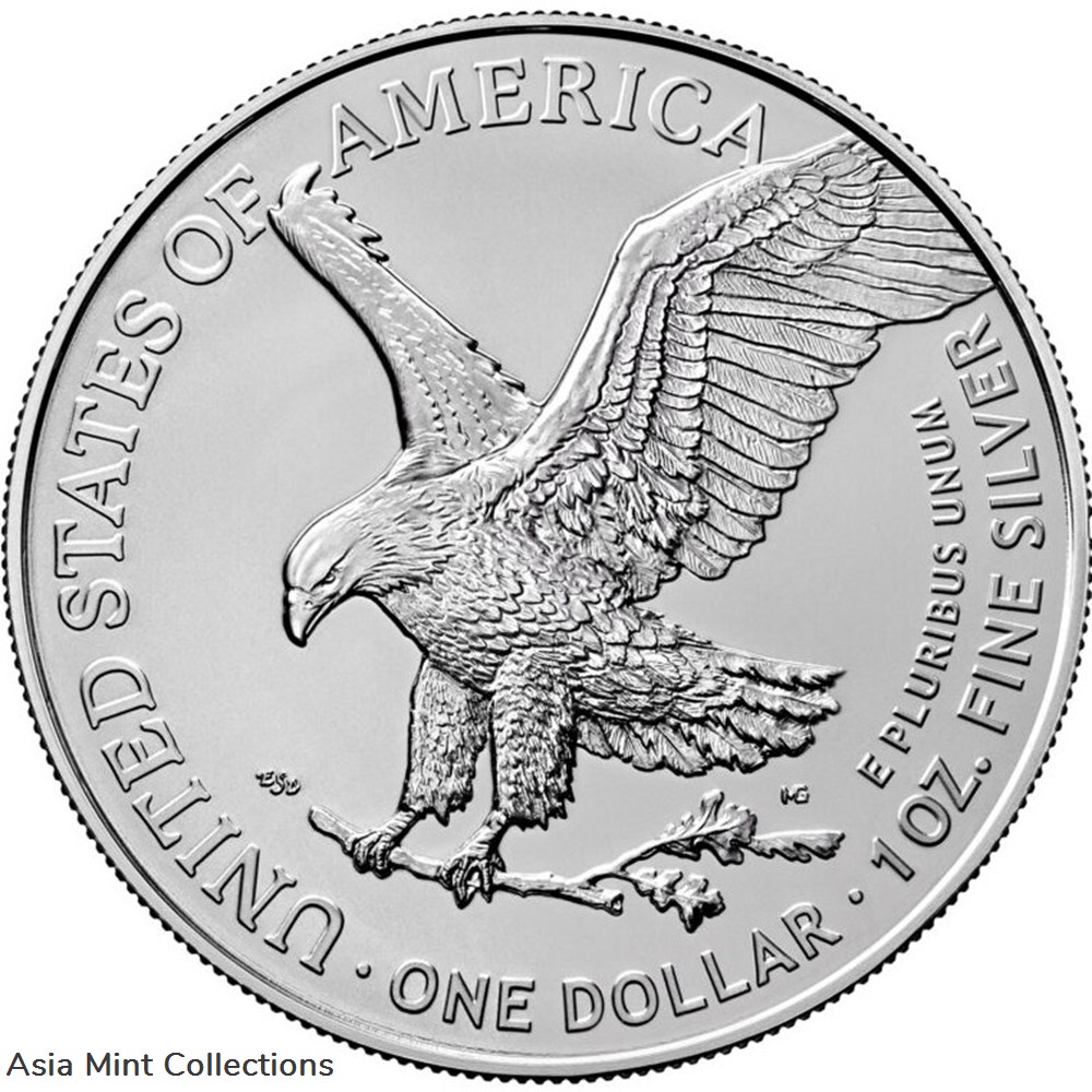 2022 1oz American Silver Eagle Coin - Type 2 Eagle Landing coins ingots bullion 2022 1oz american silver eagle coin type 2 eagle landing