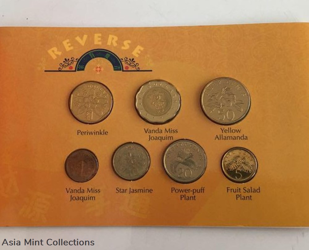 2000 Singapore Uncirculated Coin Set 3 coins ingots bullion copper 2000 singapore uncirculated coin set