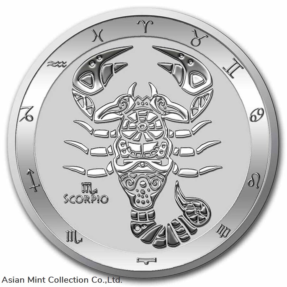 coins ingots bullion coin 2022 1 oz 999 silver 5 zodiac series scorpio in capsule