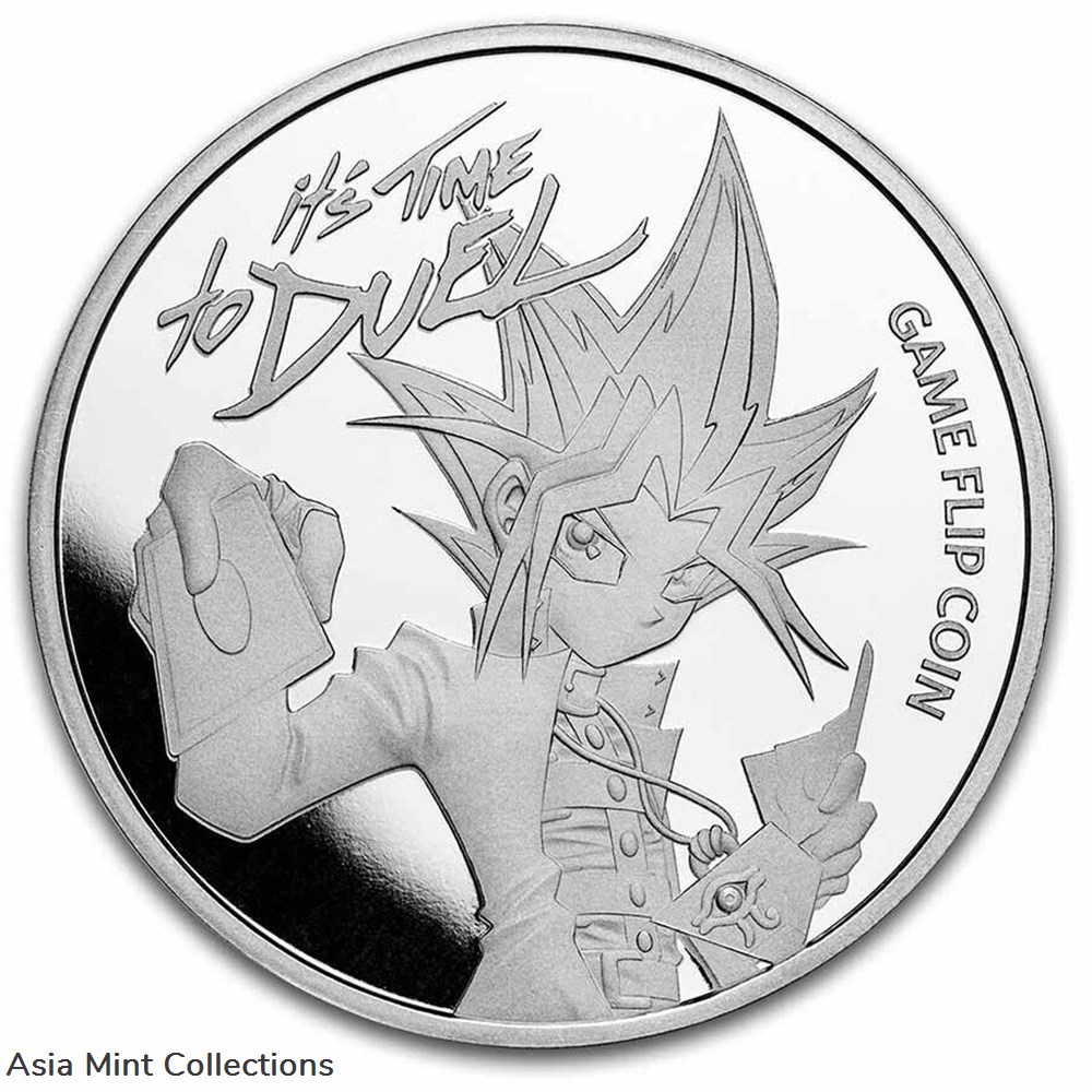 2023 - Yu-Gi-Oh! Game Flip Coin 25 Years 1 Oz 999 Silver Niue ST/BU in TEP 3 coins ingots bullion 2023 yu gi oh game flip coin 25 years 1 oz 999 silver niue st bu in tep