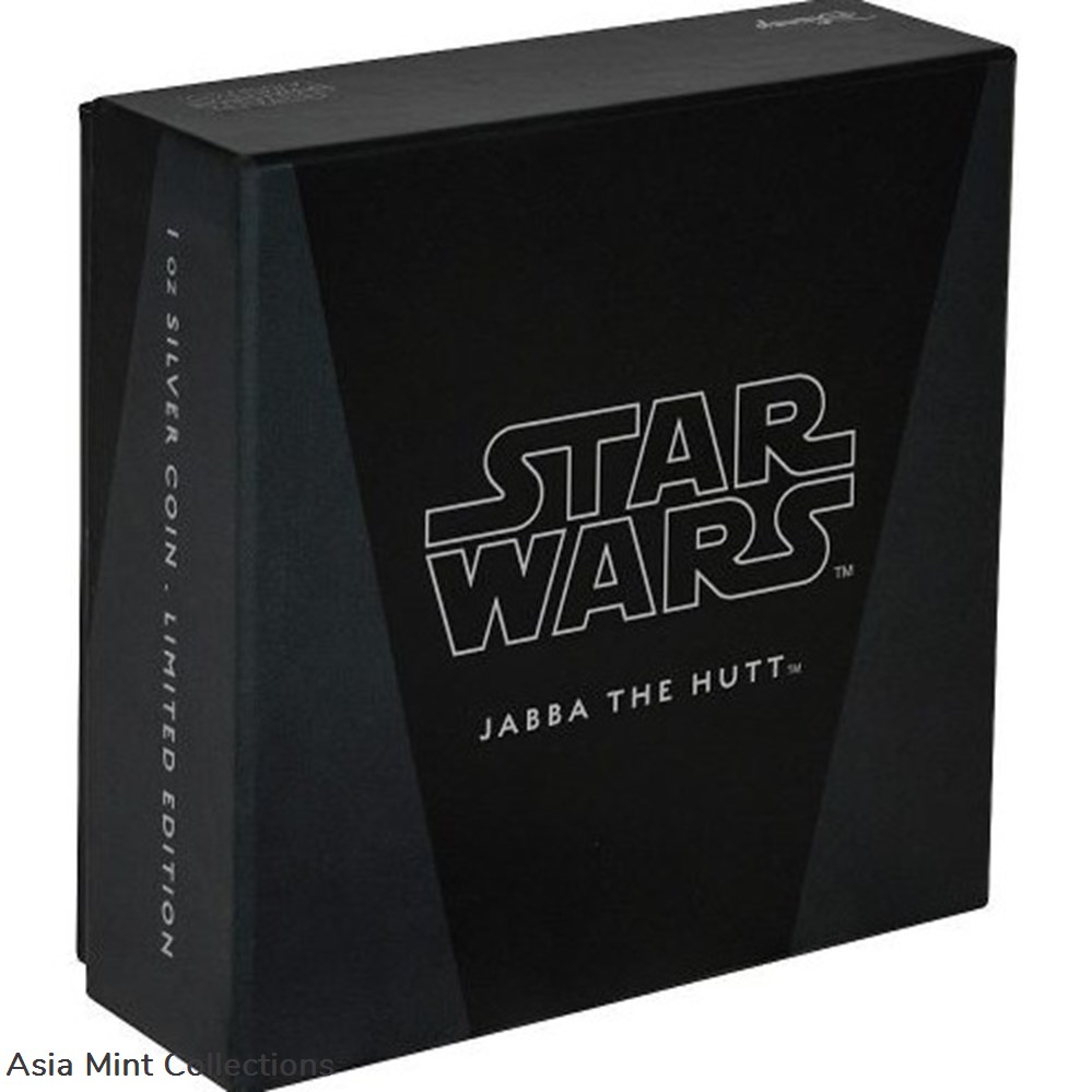 2018 - STAR WARS Classics: JABBA THE HUTT 1oz Silver Proof Coin 5 coins ingots bullion 2018 star wars classics jabba the hutt 1oz silver proof coin
