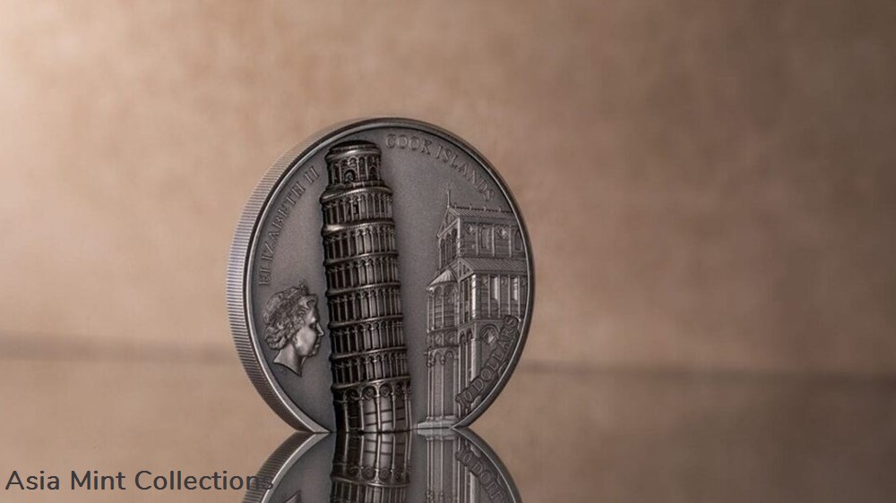 2022 Cook Island Leaning Tower of Pisa 2 oz. Silver Antique Finish Coin 3 coins ingots bullion 2022 cook island leaning tower of pisa 2 oz silver antique finish coin