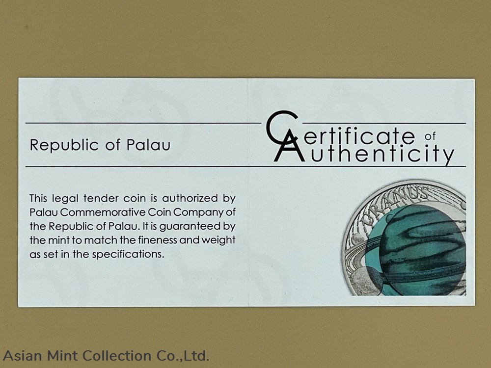 2018 - Silver Niobium 1/2oz Coin *Solar System - Uranus* Republic of Palau $2 4 coins ingots bullion 2018 silver niobium 1 2oz coin solar system uranus republic of palau 2