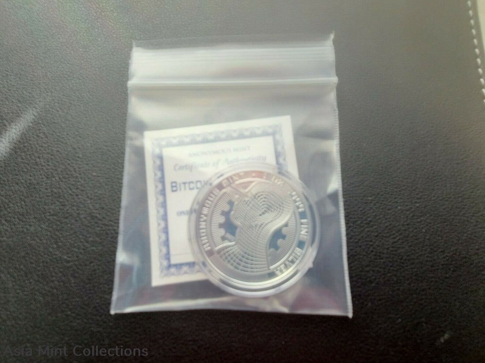 2009 - CRYPTO! BITCOIN GUARDIAN COMMEMORATIVE 1 OZ SILVER PROOF ROUND CAPSULE & COA 6 coins ingots bullion 2009 crypto bitcoin guardian commemorative 1 oz silver proof round capsule coa