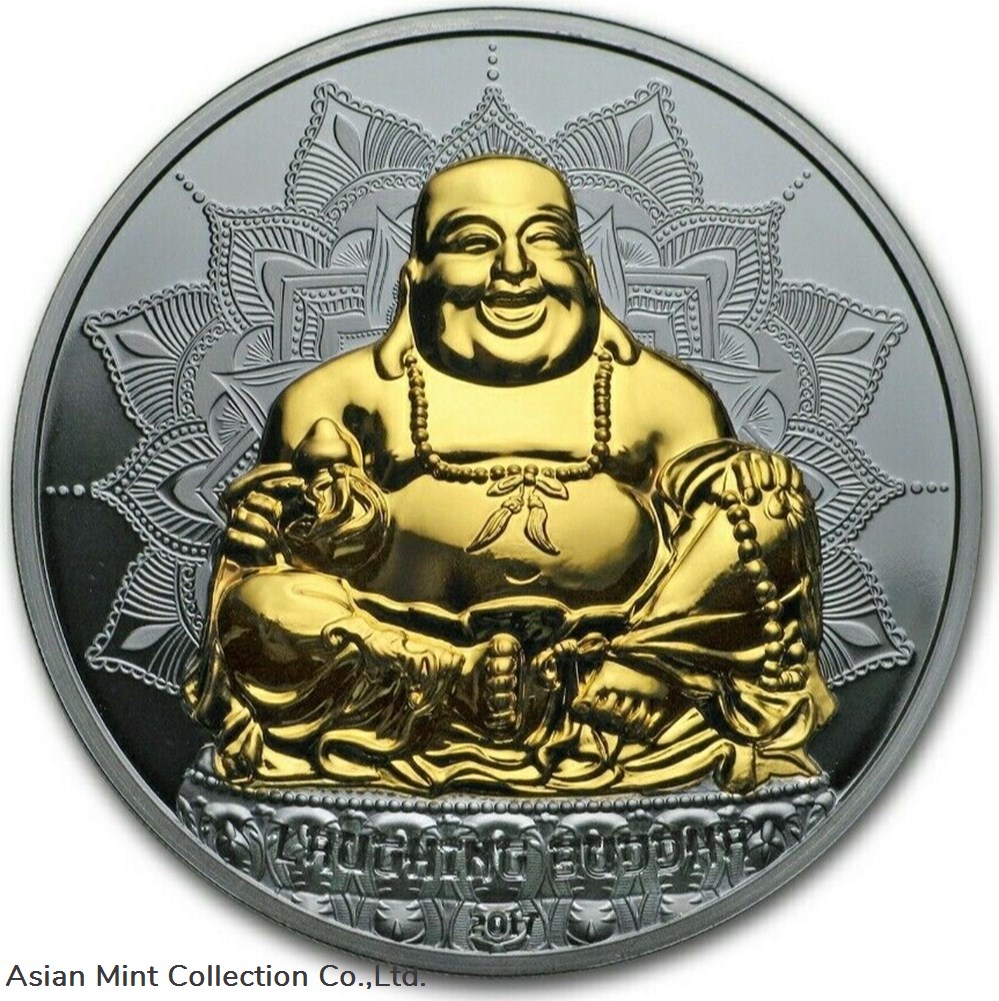 coins ingots bullion 2017 2 oz black proof silver 10 palau laughing buddha high relief coin