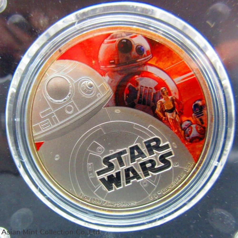 2016 STAR WARS BB-8 1oz Silver Proof Disney Coin - Pictured Coin Cert 00574 coins ingots bullion 2016 star wars bb 8 1oz silver proof disney coin pictured coin cert 00574