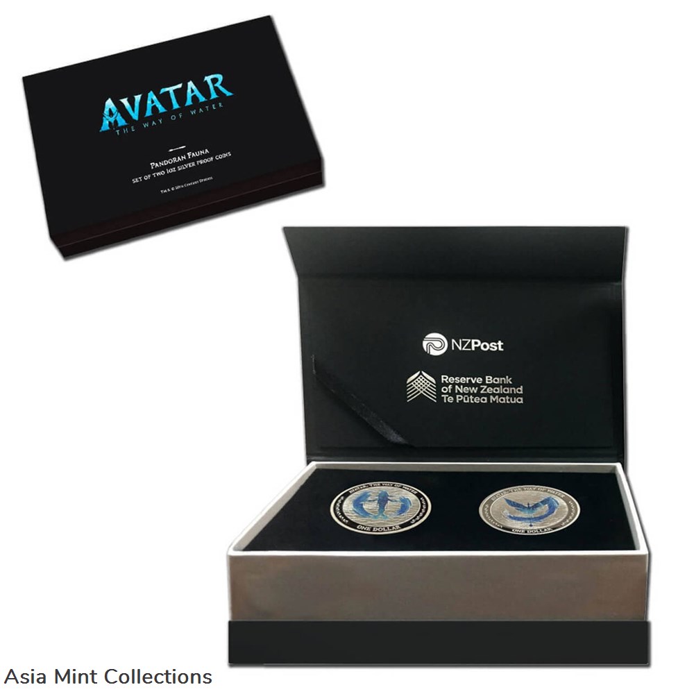 2023 New Zealand Avatar The Way of Water Pandoran Fauna 2oz Silver Coin Set 3 coins ingots bullion 2023 new zealand avatar the way of water pandoran fauna 2oz silver coin set
