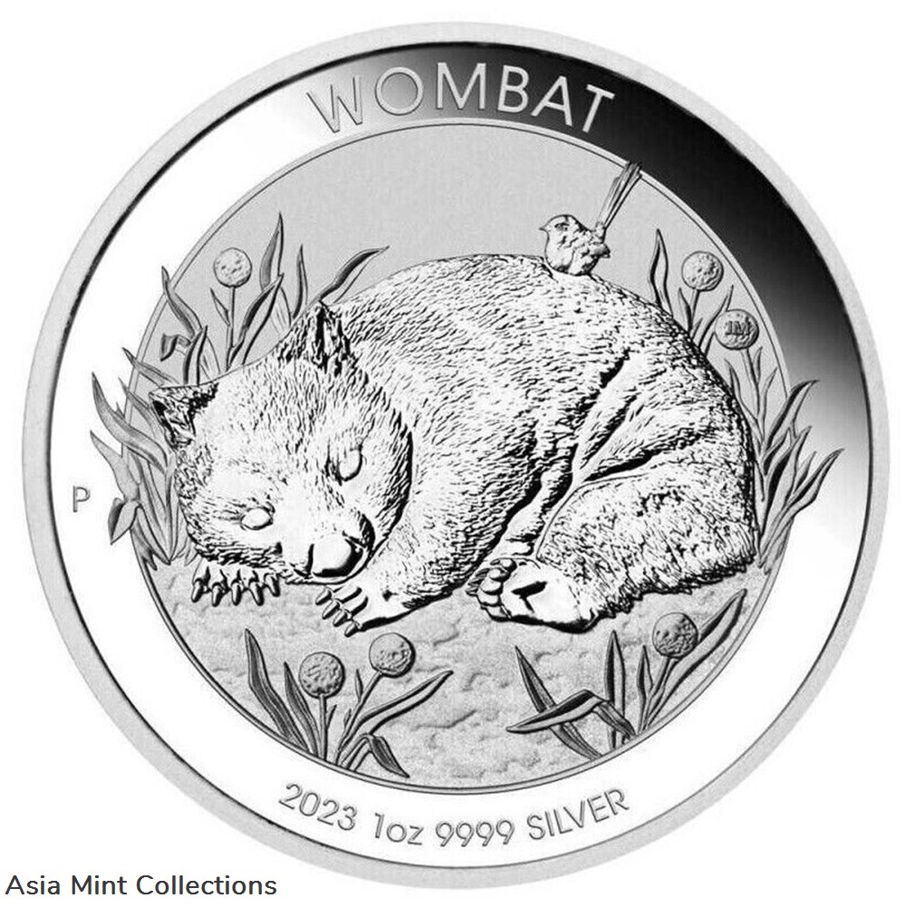 2023 - Australia Wombat 1 oz 9999 Silver $1 Silver Coin ST/BU coins ingots bullion 2023 australia wombat 1 oz 9999 silver 1 silver coin st bu