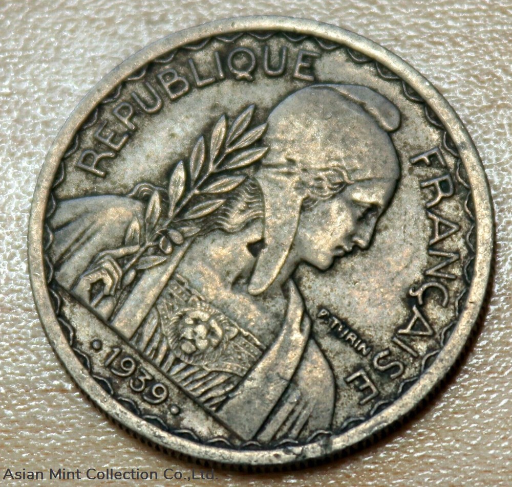 coins colonial french colonies 1939 20 cents republique francaise coin