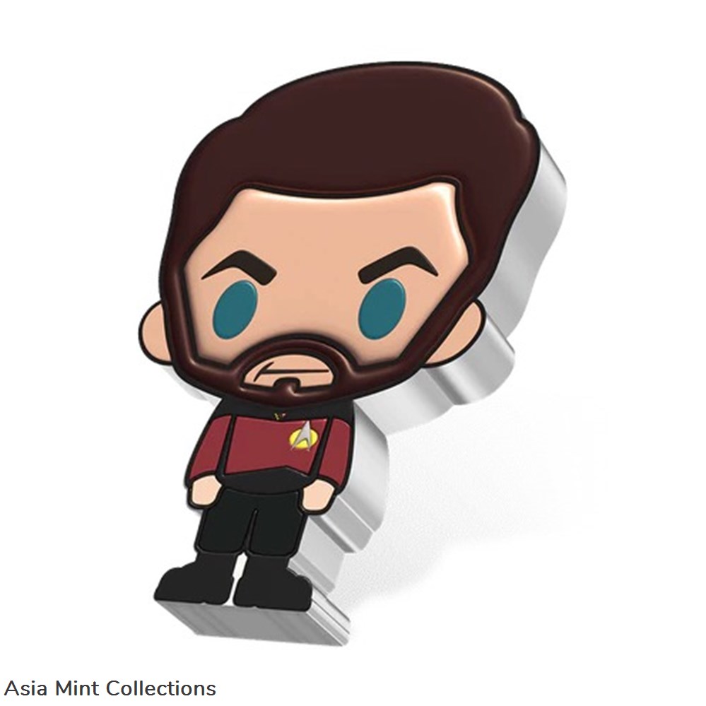 2022 Niue Star Trek William T. Riker 1oz Silver Chibi Coin 2 coins ingots bullion 2022 niue star trek william t riker 1oz silver chibi coin