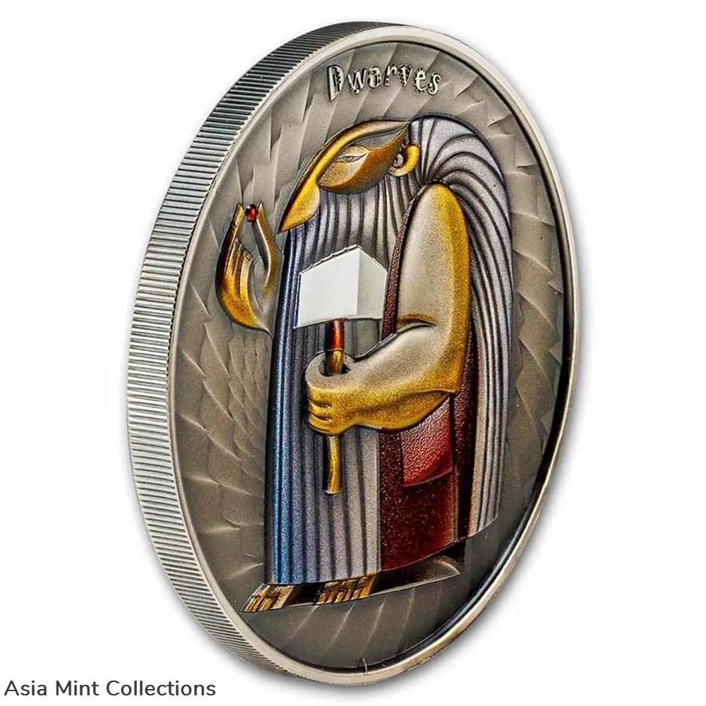 2023 - DWARVES World of Cryptids 1 Oz Silver Coin 2$ Niue 3 coins ingots bullion 2023 dwarves world of cryptids 1 oz silver coin 2 niue