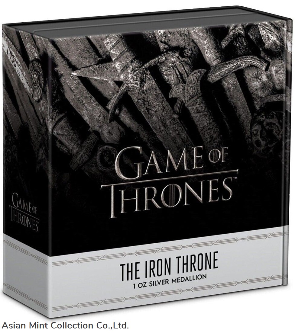 2022 Game of Thrones Iron Throne 1oz Silver Medallion 4 coins ingots bullion ingot 2022 game of thrones iron throne 1oz silver medallion