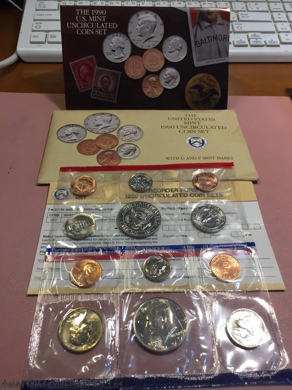 coins world united states 1990 u s mint uncirculated coin set with d and p mint marks