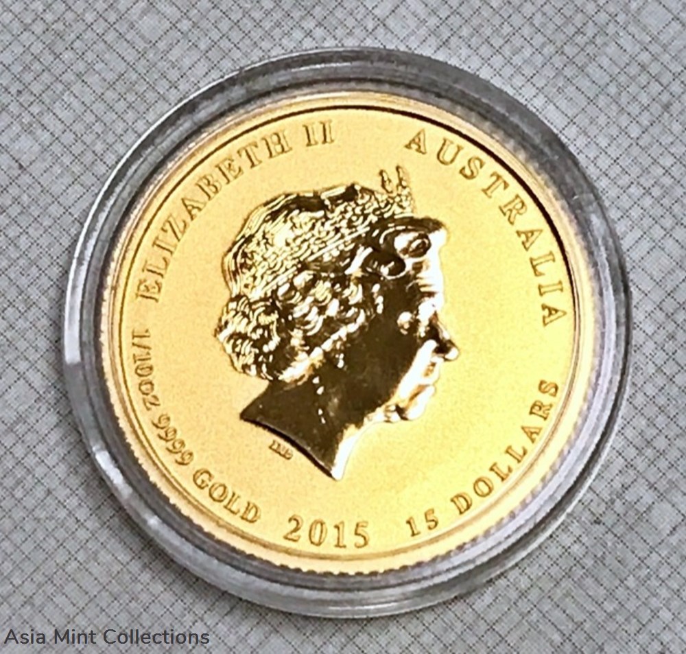 2015 Australia $15 (Series II) Lunar Goat 1/10oz Gold Coin 2 coins ingots bullion 2015 australia 15 series ii lunar goat 1 10oz gold coin