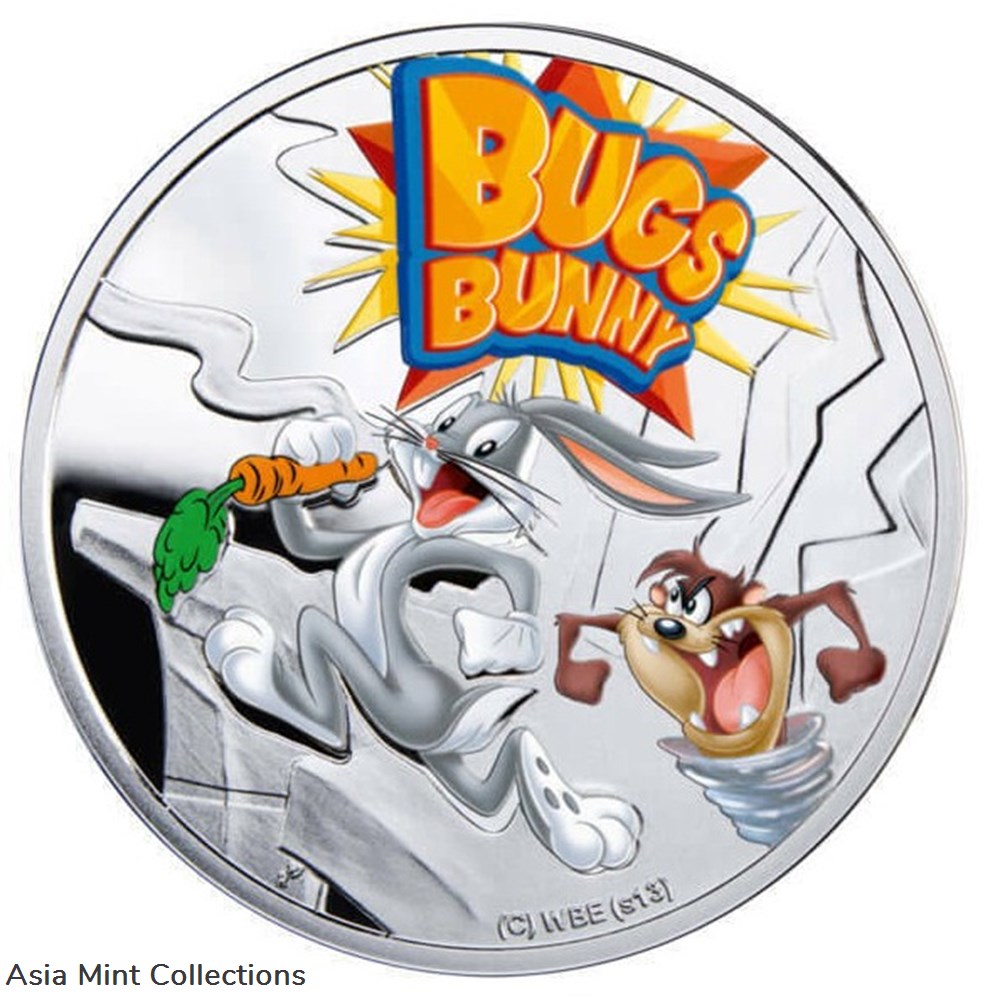 2013 - Bugs Bunny Cartoon Characters 1/2 oz Proof Silver Coin 1$ Niue coins ingots bullion 2013 bugs bunny cartoon characters 1 2 oz proof silver coin 1 niue