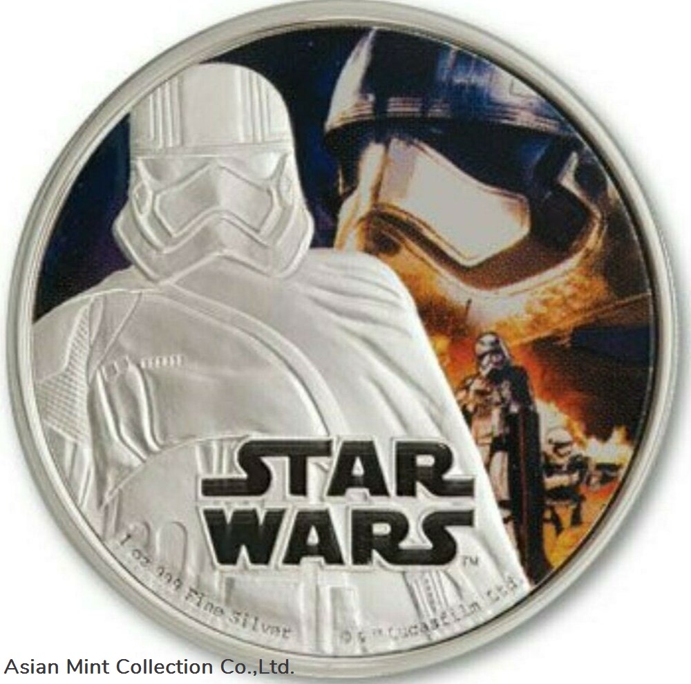 coins ingots bullion 2016 1 oz proof silver 2 niue star wars captain phasma coin