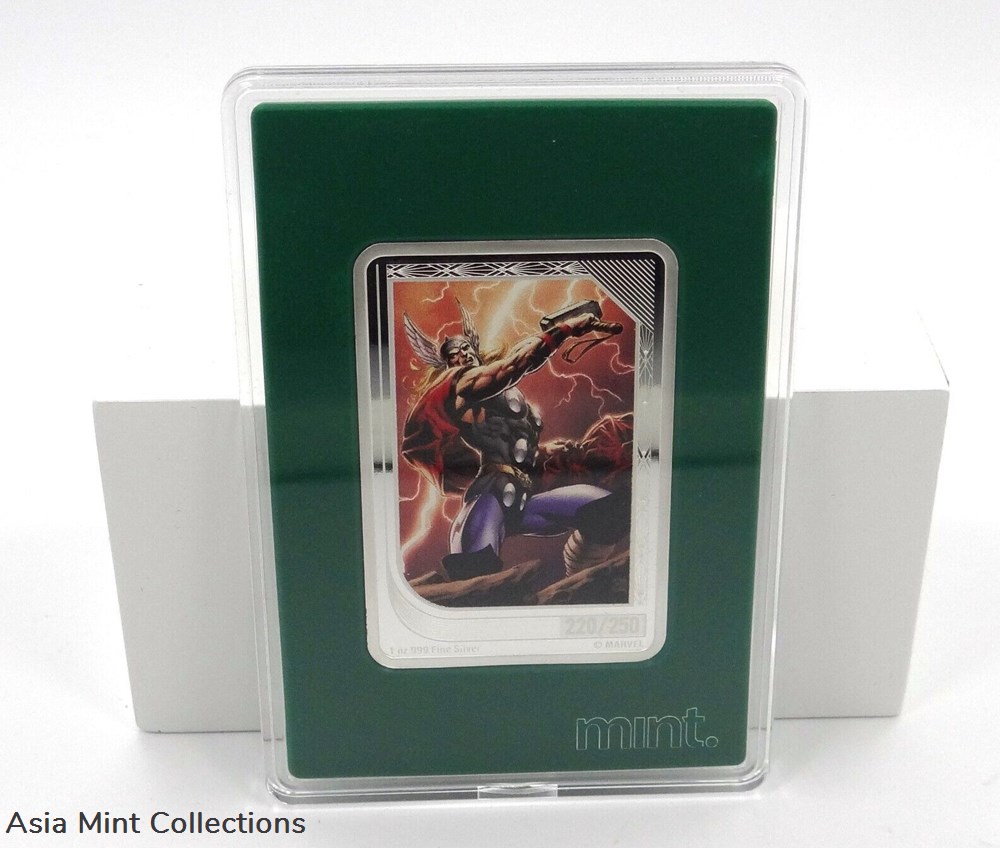 2023 - 1 Oz Silver Coin 2023 Marvel Mint Trading Coins Limited Mintage Thor 220/250 2023 1 oz silver coin 2023 marvel mint trading coins limited mintage thor 220 250