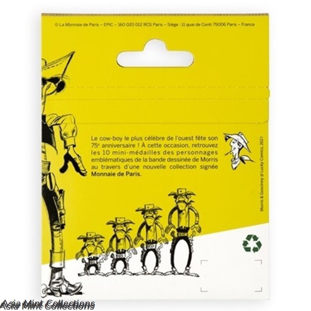 2021 - Monnaie De Paris Memory token Lucky Luke - Ma Dalton 4 coins ingots bullion copper coin 2021 monnaie de paris memory token lucky luke ma dalton