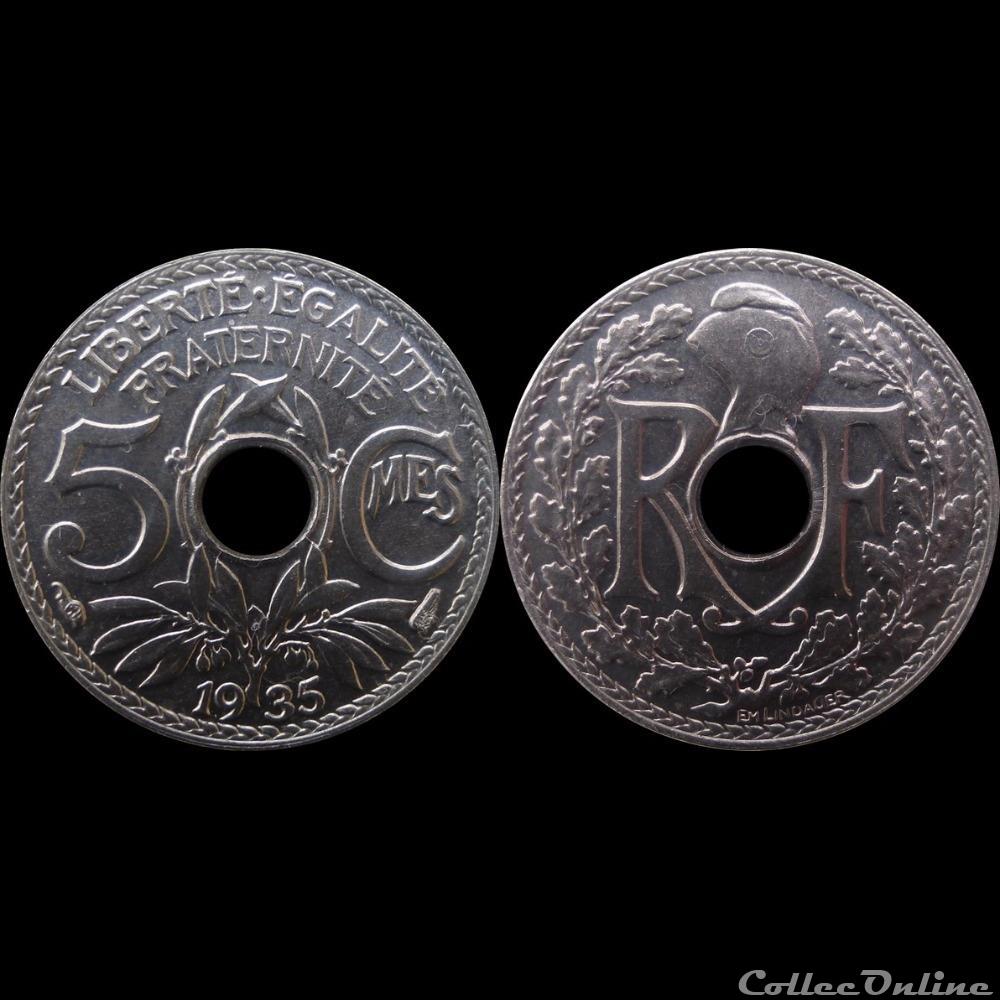 1935 - 05 cts petit module - Paris monnaie france moderne 1935 05 cts petit module paris