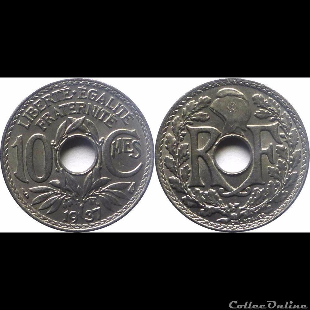 1937 - 10 cts - Paris monnaie france moderne 1937 10 cts paris
