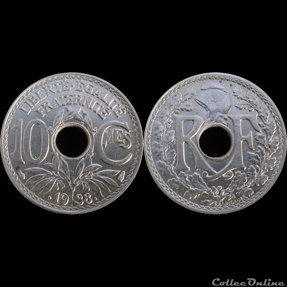 1938 - 10 cts - Paris - •1938• monnaie france moderne 1938 10 cts paris 1938