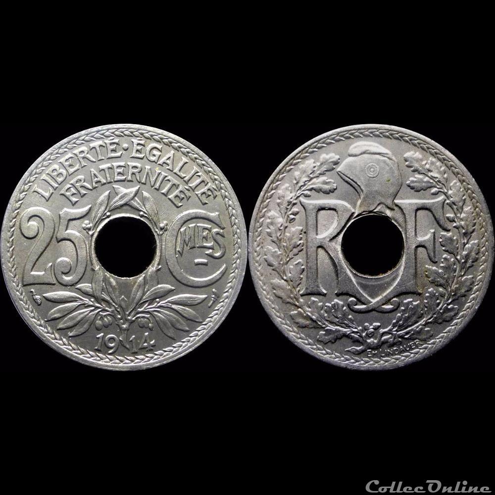 1914 - 25 cts souligné monnaie france moderne 1914 25 cts souligne