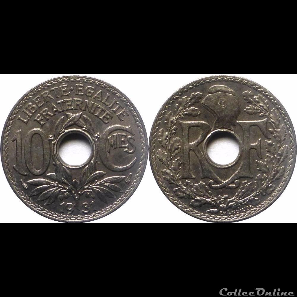 monnaie france moderne 1931 10 cts paris