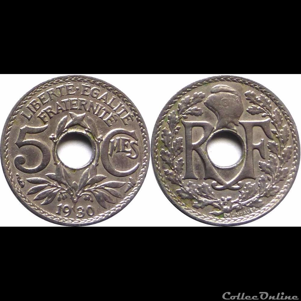 1930 - 05 cts petit module - Paris monnaie france moderne 1930 05 cts petit module paris
