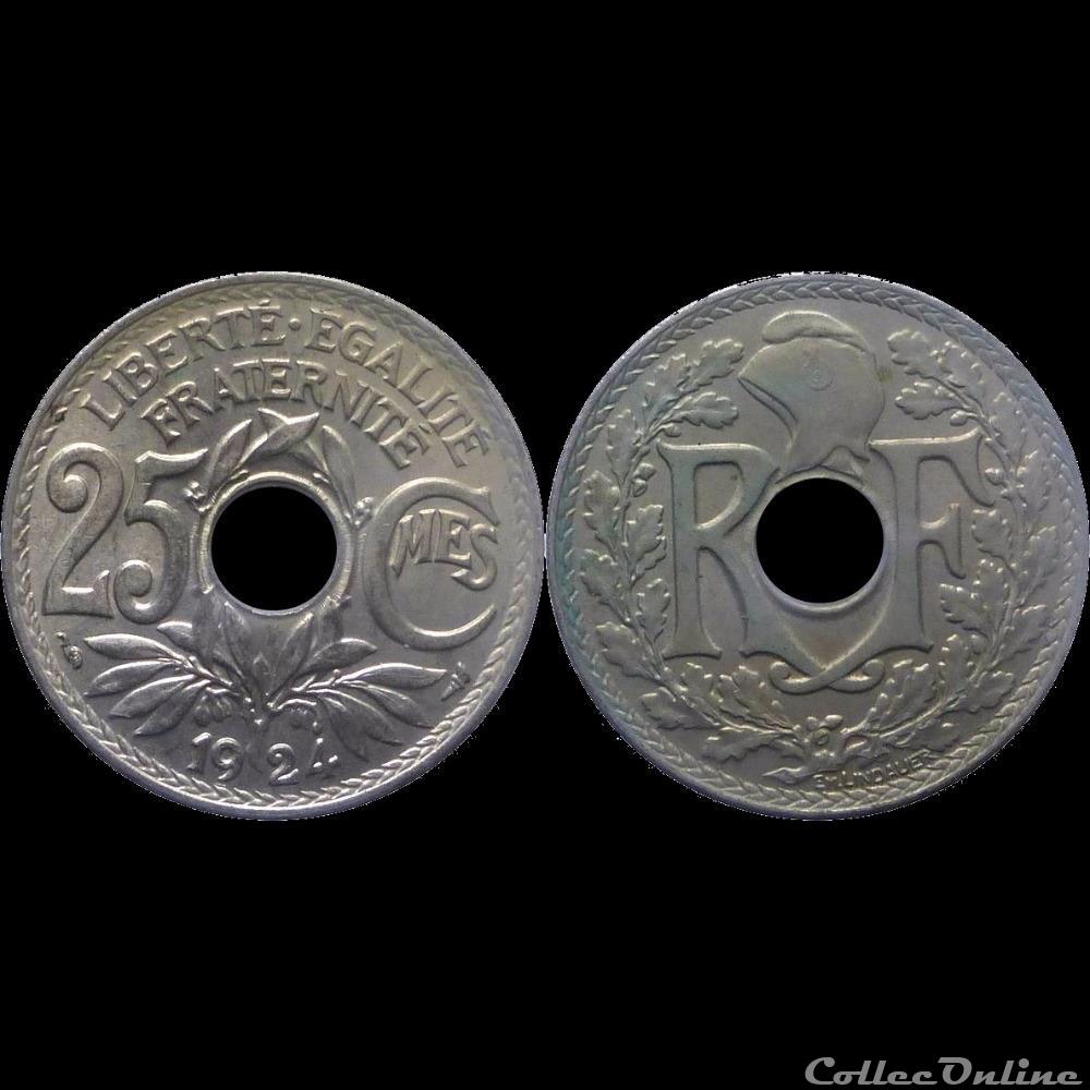 1924 - 25 cts tranche lisse monnaie france moderne 1924 25 cts tranche lisse