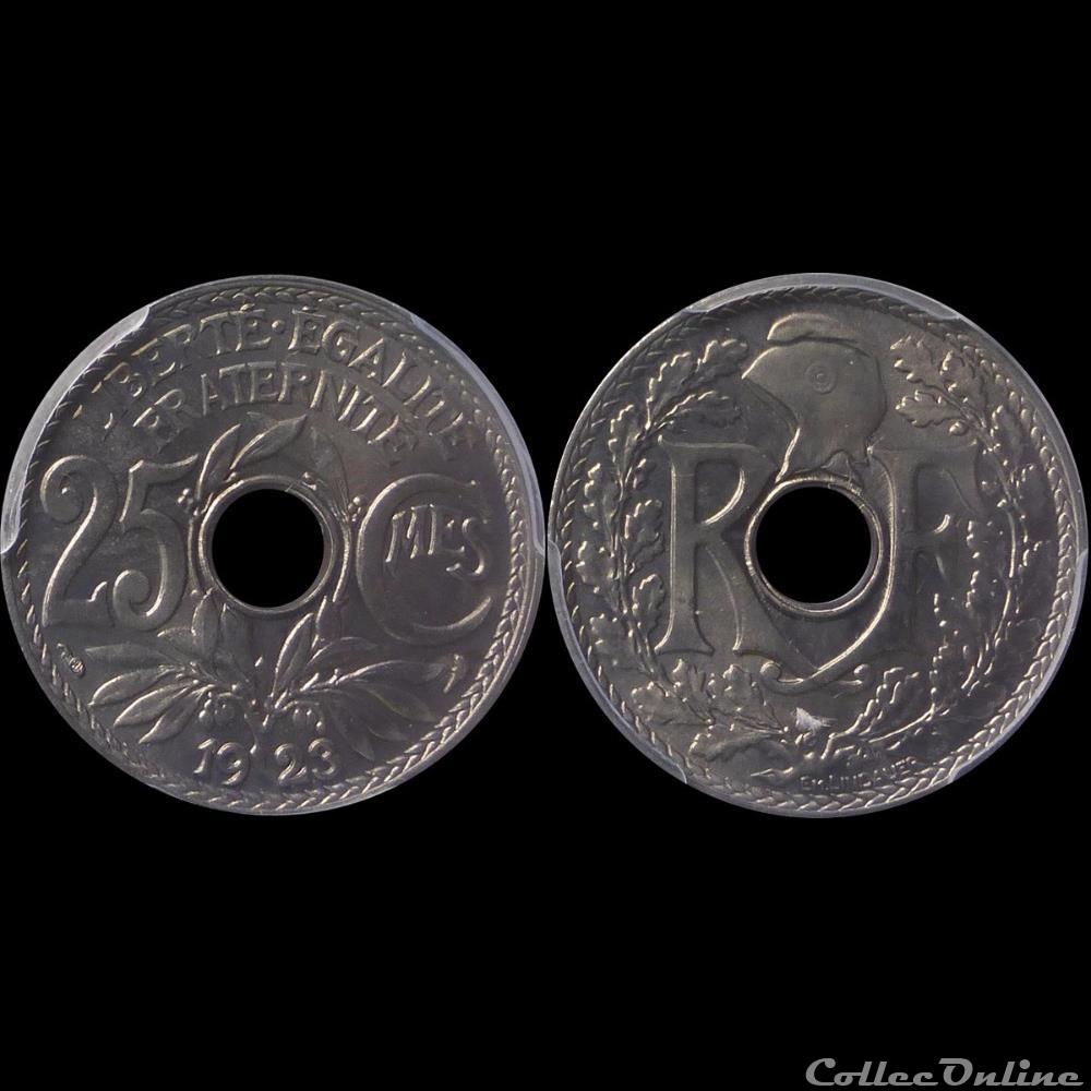 1923 - 25 cts tranche lisse monnaie france moderne 1923 25 cts tranche lisse