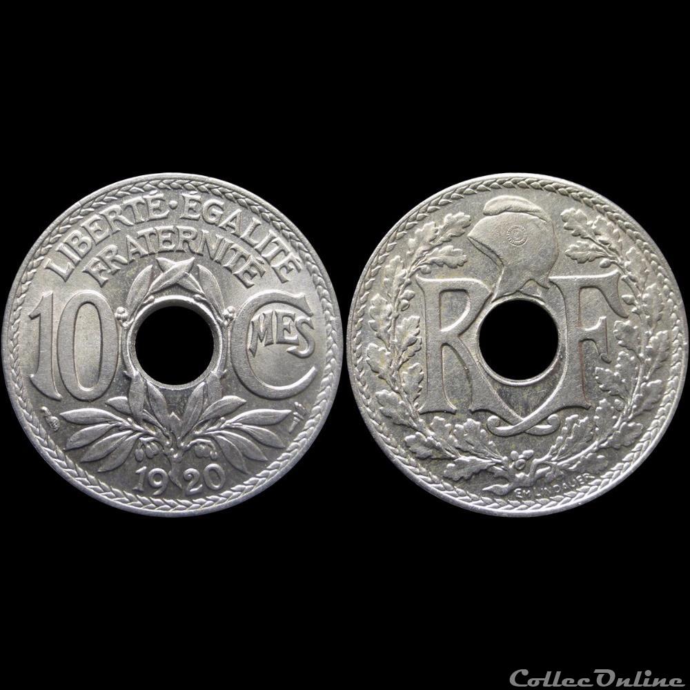 monnaie france moderne 1920 10 cts paris