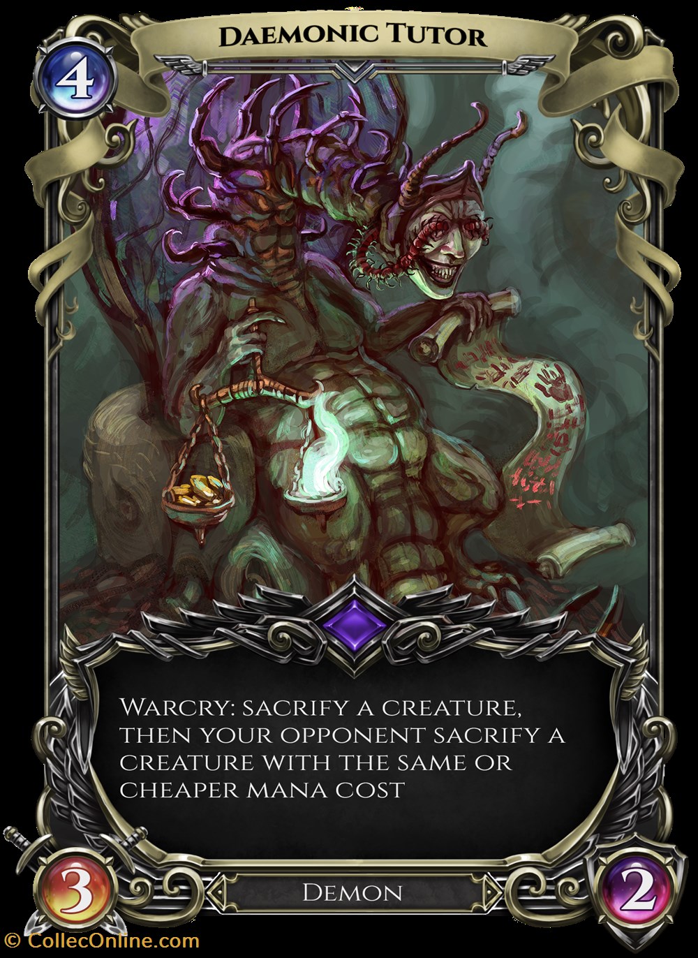 Daemonic tutor nft cartes collectionner daemonic tutor