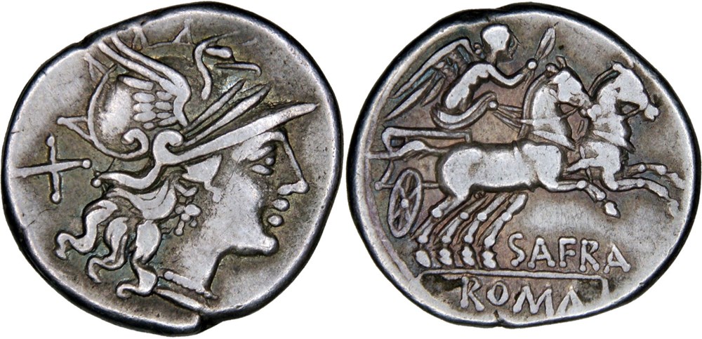 monnaies antiques romaines imperiales et republicaines 206 1 afrania denarius 150bc