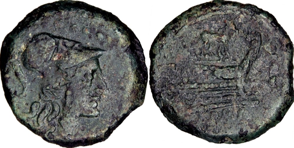 monnaie antique av jc ap romaine republicaine imperiale 195 3 junia triens 169 158 bc