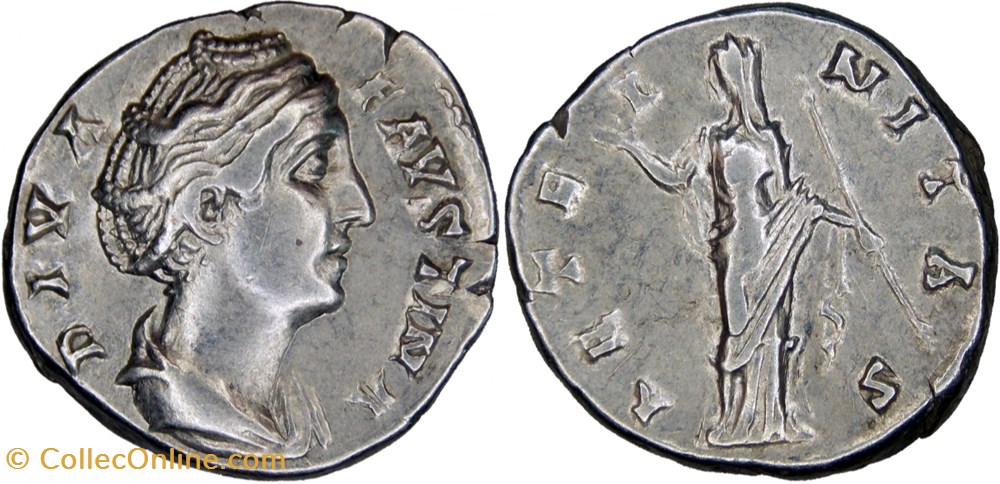 4a. Faustina I. 344 (Juno) monnaies antiques romaines republicaines imperiales 4a faustina i 344 juno