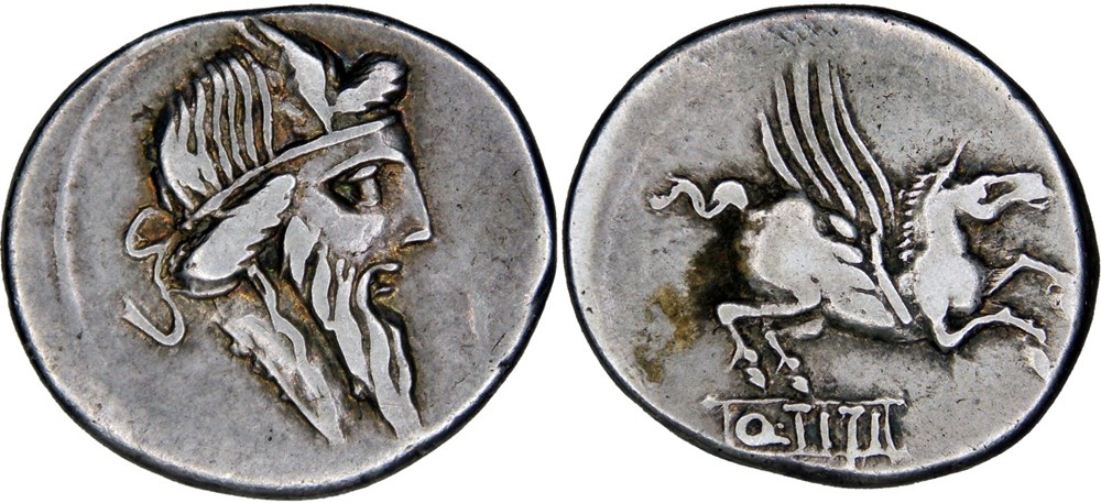 341/1. Titia (90 BC) monnaies antiques romaines imperiales et republicaines 341 1 titia 90 bc