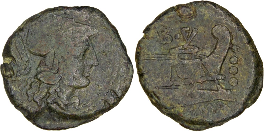 151/1. Furia - triens (189-180 BC) monnaies antiques romaines imperiales et republicaines 151 1 furia triens 189 180 bc