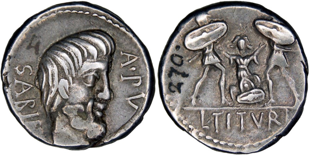 344/2c. Tituria (89 BC) monnaies antiques romaines imperiales et republicaines 344 2c tituria 89 bc