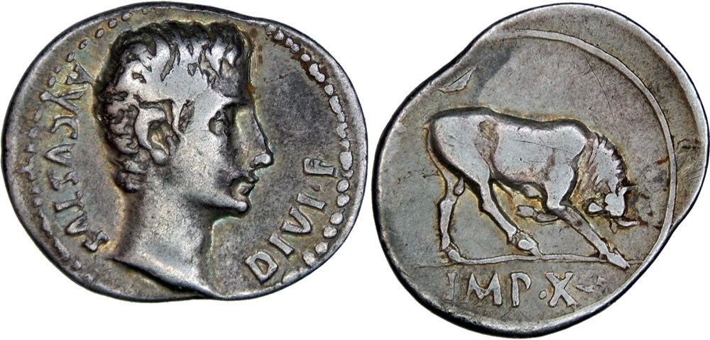 monnaies antiques romaines imperiales et republicaines 1 augustus 167a bull