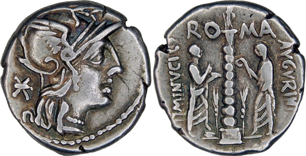 243/1. Minucia (134 BC) monnaies antiques romaines imperiales et republicaines 243 1 minucia 134 bc
